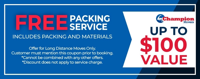 Coupon Champion Movers Free Packing