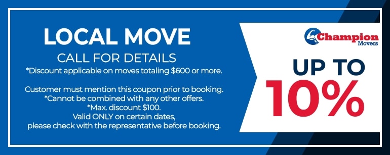 Coupon Champion Movers Local Move