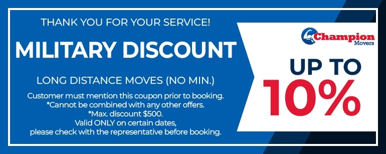 Coupon Champion Movers Military
